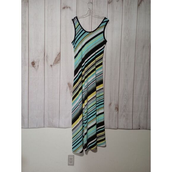 Calvin Klein Maxi Dress Striped Sleeveless Casual Summer Beach Sundress‎ - Picture 2 of 6